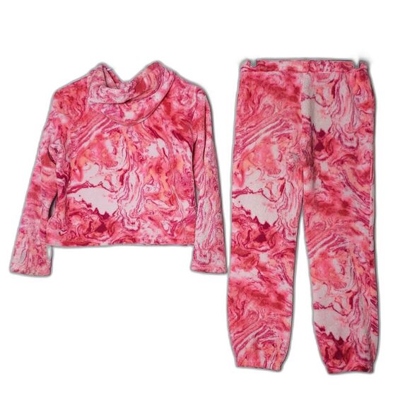 SO Pink Tie Dye Sweatshirt and Sweatpants Girls Size Large - Picture 2 of 7
